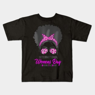 International Womens Day 2024 Break The Bias Black Womens Kids T-Shirt